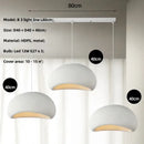 Matte gray led wabi sabi chandelier dining room pendant light