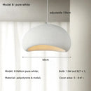 Matte gray led wabi sabi chandelier dining room pendant light