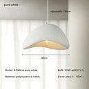 Matte gray led wabi sabi chandelier dining room pendant light
