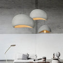 Matte gray led wabi sabi chandelier dining room pendant light