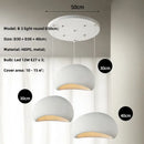 Matte gray led wabi sabi chandelier dining room pendant light
