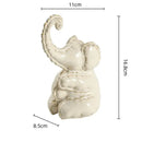 Matte sage green ceramic elephant abstract bubble sculpture living room