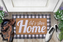 Let's Stay Home Natural Coir Non Slip 28 in. x 18 in. Indoor and Outdoor Doormat
