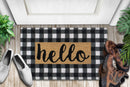 Hello Collection Natural Coir 28 in. x 18 in. Non Slip Indoor and Outdoor