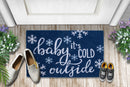 Baby It's Cold Outside Collection 28 in. x 18 in. Non Slip Indoor Outdoor Doormat