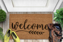 Welcome Non-Slip Rubber Back 28'' x 18'' Indoor and Outdoor Doormat