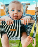 Indoor High Back Baby & Toddler Swing-Classic Black White Stripe