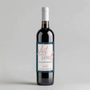 Mauve Shit Got Real Bridesmaid Wine Label