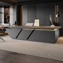 Maverick · Standing L-Shaped Executive Desk, Adjustable Height