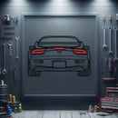 RX7 Back View Metal Neon Car Wall Art - MTN0098
