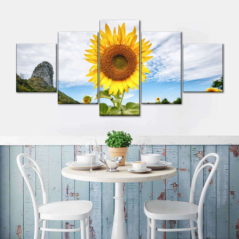 Golden Sunflower Wall Art