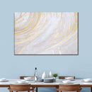 White And Gold Abstract Wall Art