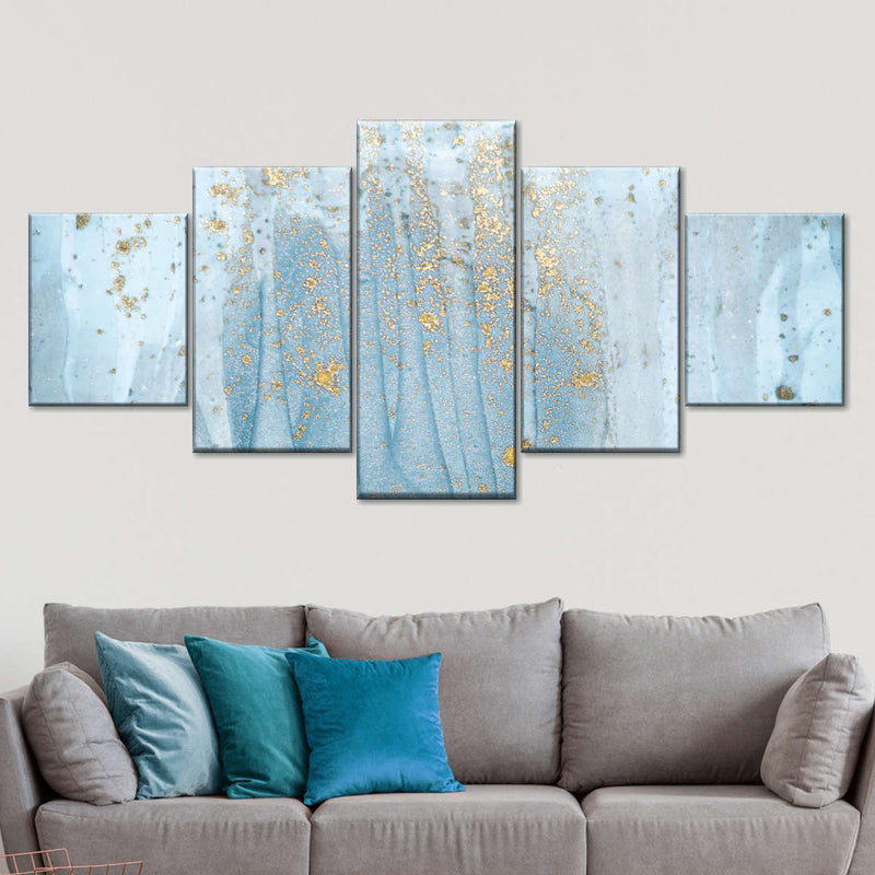 Light Blue Abstract Wall Art