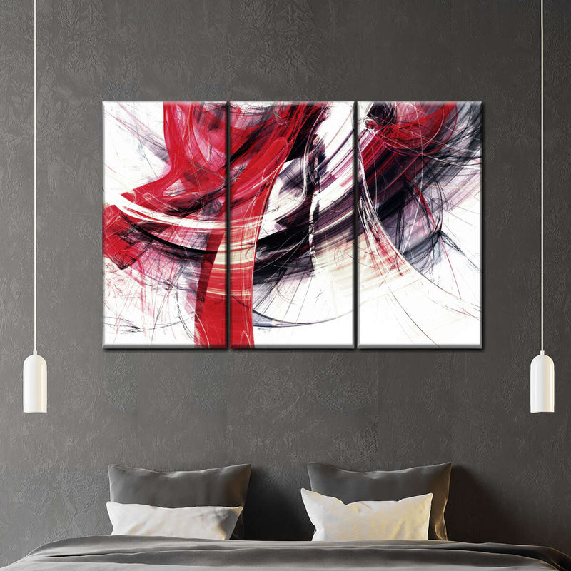 Red Motion Abstract Wall Art