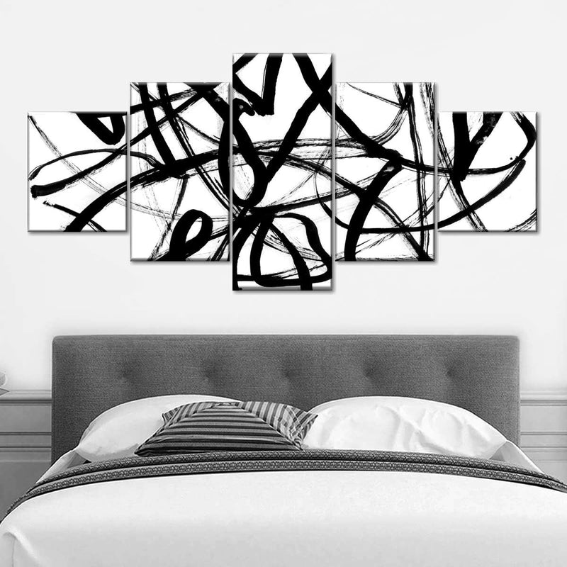 Black White Abstract Wall Art