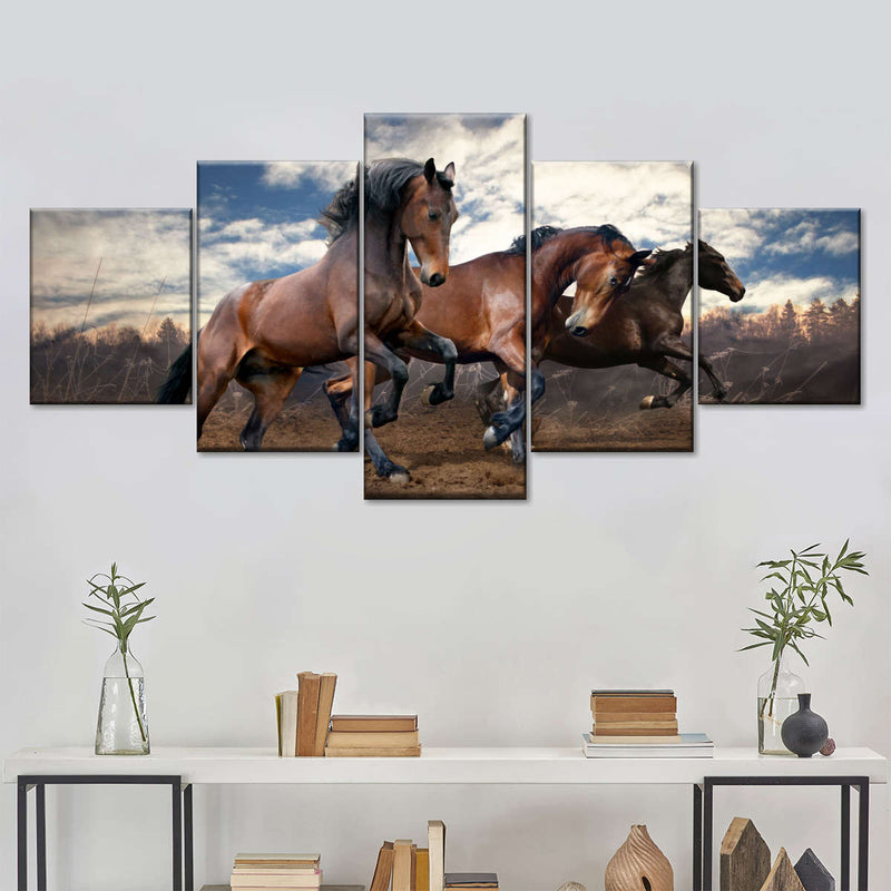 Free Running Horses Wall Art