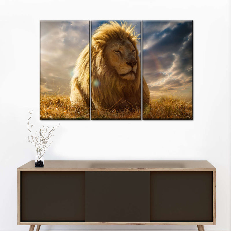 Safari Lion Glory Wall Art