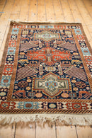 3.5x5.5 Vintage Romanian Akstafa Design Rug