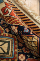 3.5x5.5 Vintage Romanian Akstafa Design Rug