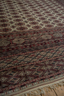 12.5x12.5 Vintage Fine Pakistani Bokhara Design Square Carpet