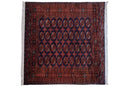 6.5x6.5 Vintage Fine Pakistani Bokhara Design Square Carpet