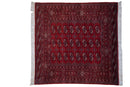 5x5.5 Vintage Fine Pakistani Bokhara Design Square Rug