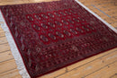 5x5.5 Vintage Fine Pakistani Bokhara Design Square Rug