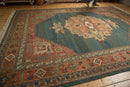 10x13.5 Vintage Serapi Indian Soumac Design Carpet
