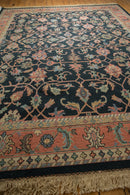 9x12 Vintage Serapi Indian Soumac Design Carpet