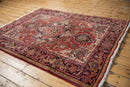 5x6 Vintage Heriz Square Rug