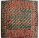 12x12.5 Vintage Fine Bokhara Square Carpet