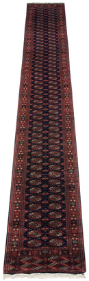 2.5x19.5 Vintage Fine Bokhara Rug Runner
