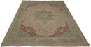 6x9 Vintage Distressed Bulgarian Kerman Design Carpet