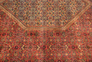 10x14 Vintage Tea Washed Indian Bijar Design Carpet