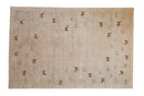 6x9 New Indian Folk Art Design Carpet