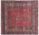 14x15.5 Vintage Fine Bokhara Square Carpet