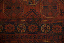 4.5x7 Vintage Afghani Bokhara Design Rug