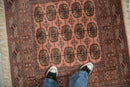 4x4 Vintage Fine Bokhara Square Rug