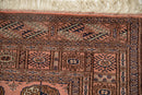 4x4 Vintage Fine Bokhara Square Rug