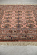 4x4 Vintage Fine Bokhara Square Rug