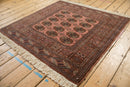 4x4 Vintage Fine Bokhara Square Rug