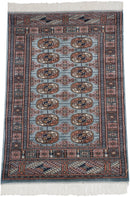 2.5x3 Vintage Fine Bokhara Square Rug
