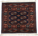2.5x2.5 Vintage Fine Bokhara Square Rug Mat
