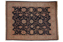 9x12 Vintage Tea Washed Indian Sultanabad Soumac Design Carpet