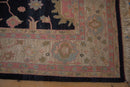 9x12 Vintage Tea Washed Indian Sultanabad Soumac Design Carpet