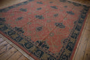 9x12 Vintage Tea Washed Indian Arts And Crafts Soumac Design Carpet