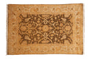 4x6 Vintage Gold Wash Indian Oushak Design Rug