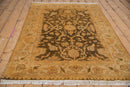 4x6 Vintage Gold Wash Indian Oushak Design Rug