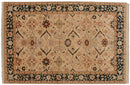 6x9.5 Vintage Indian Bijar Design Carpet