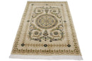4x6 Vintage Indian Savonnerie Design Rug